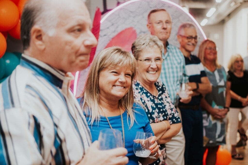 older party guests at a Downtown Industrial Event Space