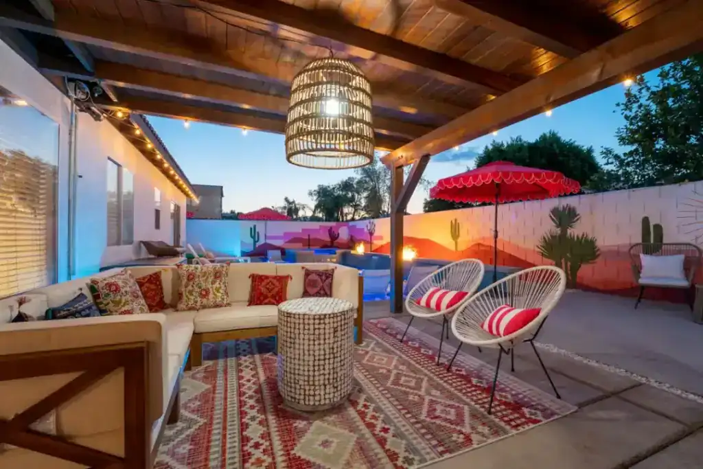 Coachella themed backyard party venue