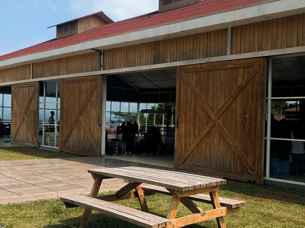 Exterior of barn for cowboy theme party venue