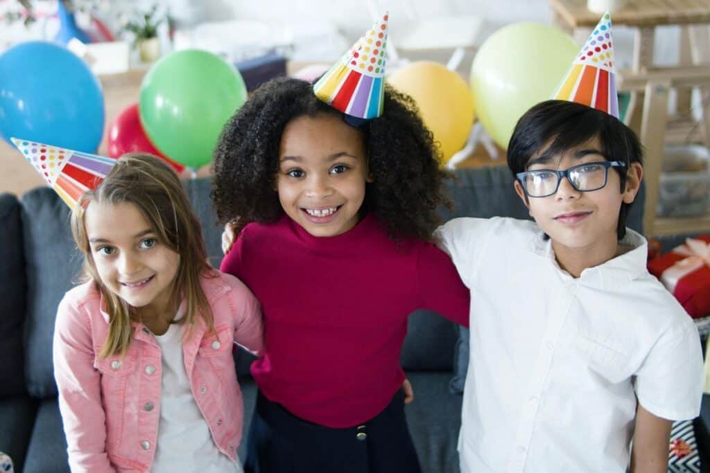 young children at a birthday party